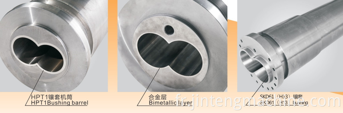 conical twin screw and barrel for HDPE